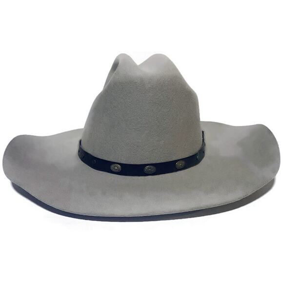 Express Riders Cowboy Hat Men's Size 6 7/8 Gray 100% Premium Wool Felt - Picture 14 of 14